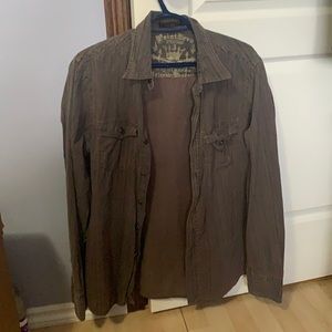 Brown early 2000’s Point Zero button down shirt